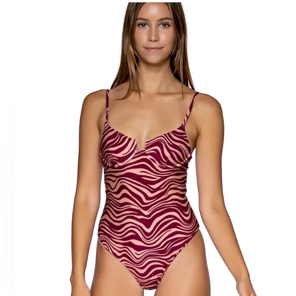 B. Swim Dark Sage Jetty One Piece